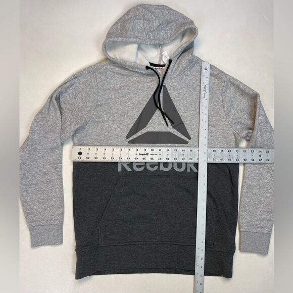 Reebok Performance Pullover Hoodie Men Medium Gray - Picture 5 of 6